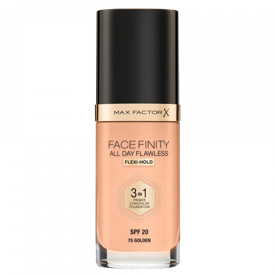Fond de teint 'Facefinity All Day Flawless 3 in 1' - 75 Golden 30 ml