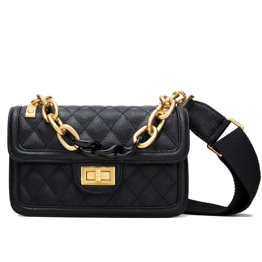 Women's Leather Crossbody Bag - Large