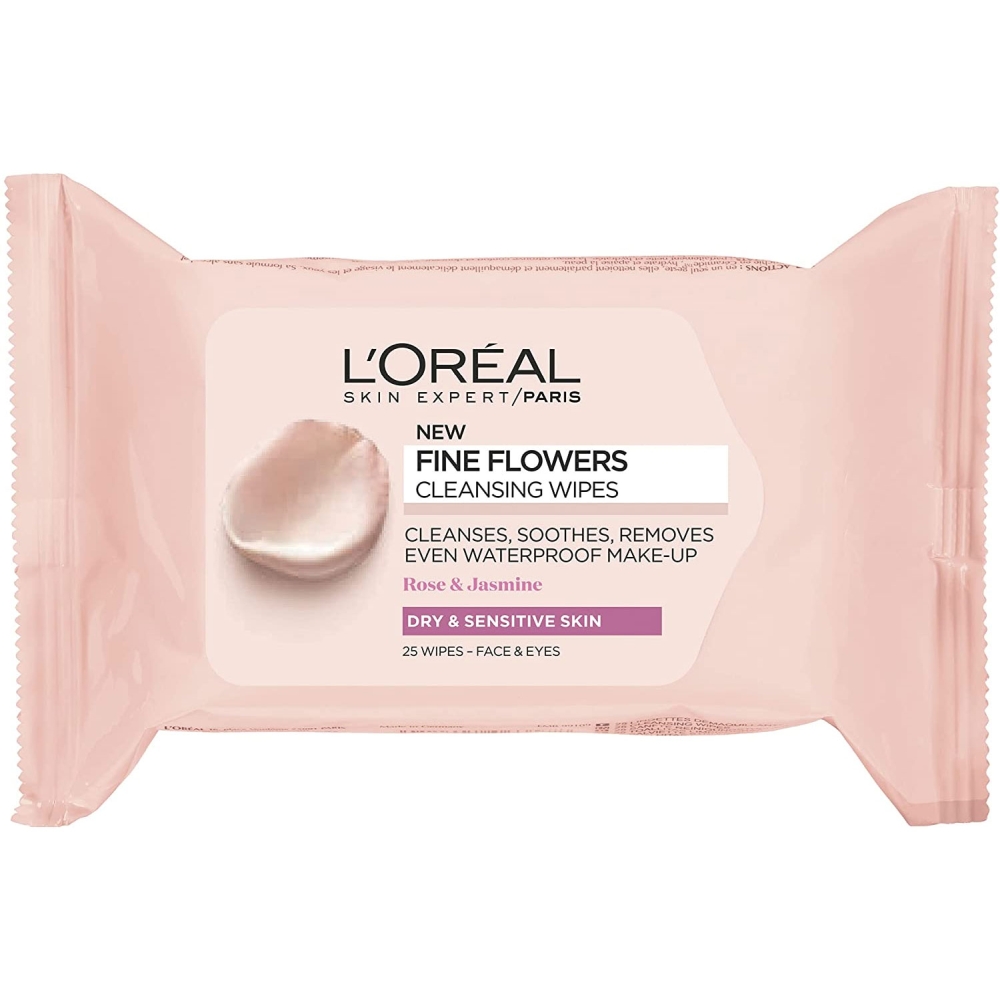 'Fine Flowers' Cleansing Wipes - 25 Wipes