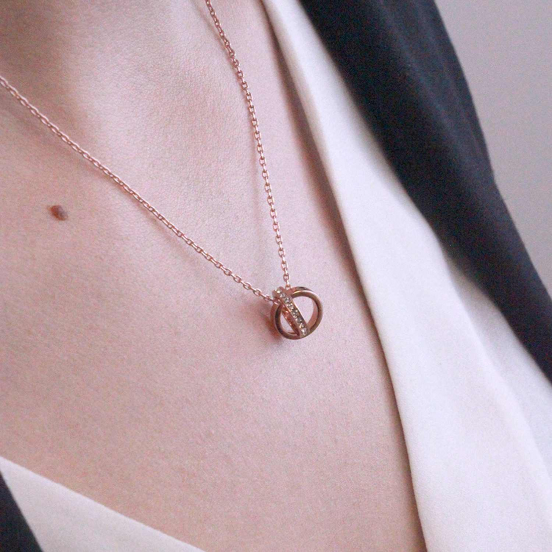 Pendentif sur chaine 'Circle Hoop' pour Femmes