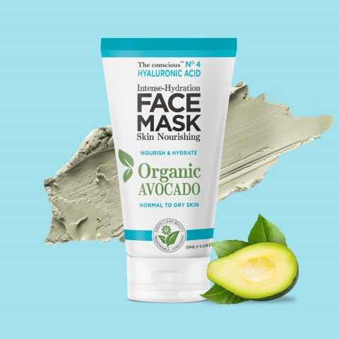 Hyaluronic Acid Intense-Hydration Organic Avocado' Face Mask - 50 ml