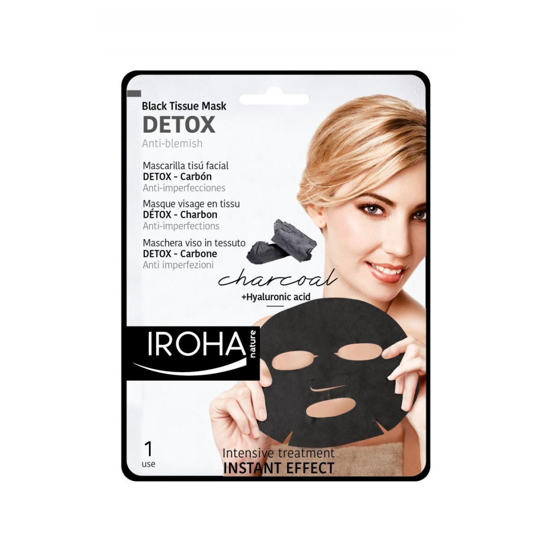 Coffret de soins du visage 'Detox Charcoal Black Passion' - 7 Pièces