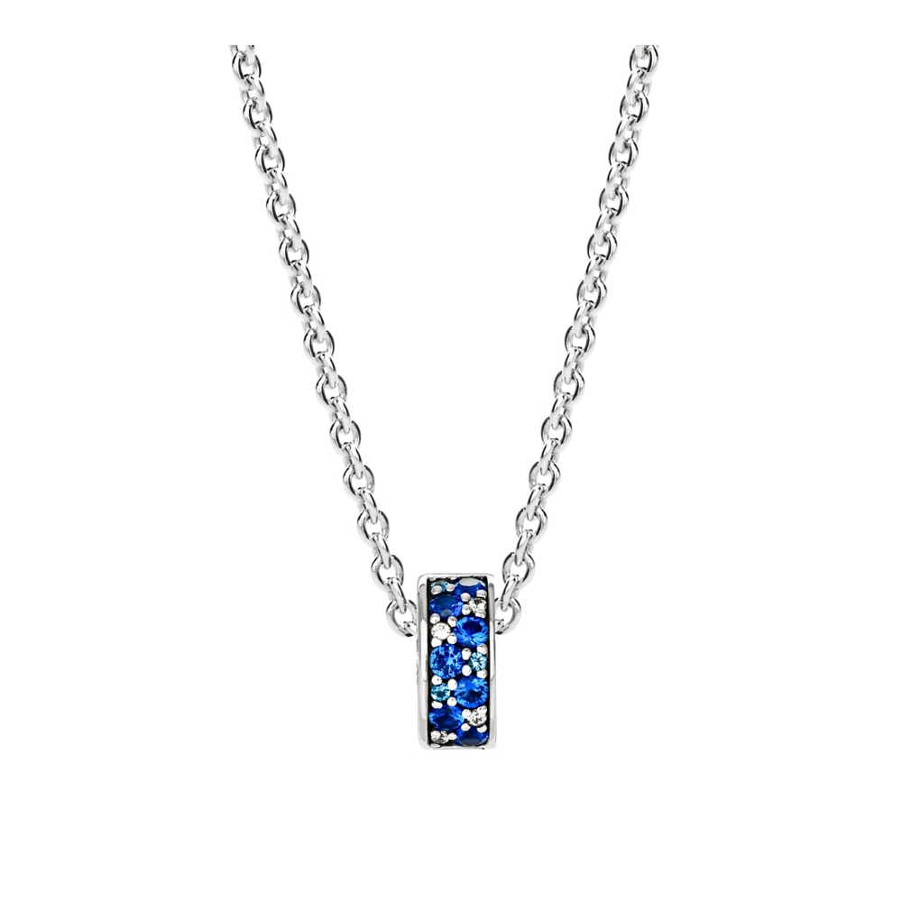 Women's 'Silver Clip With Swiss Blue Crystal, Clear Cubic Zirconia, Royal' Charm