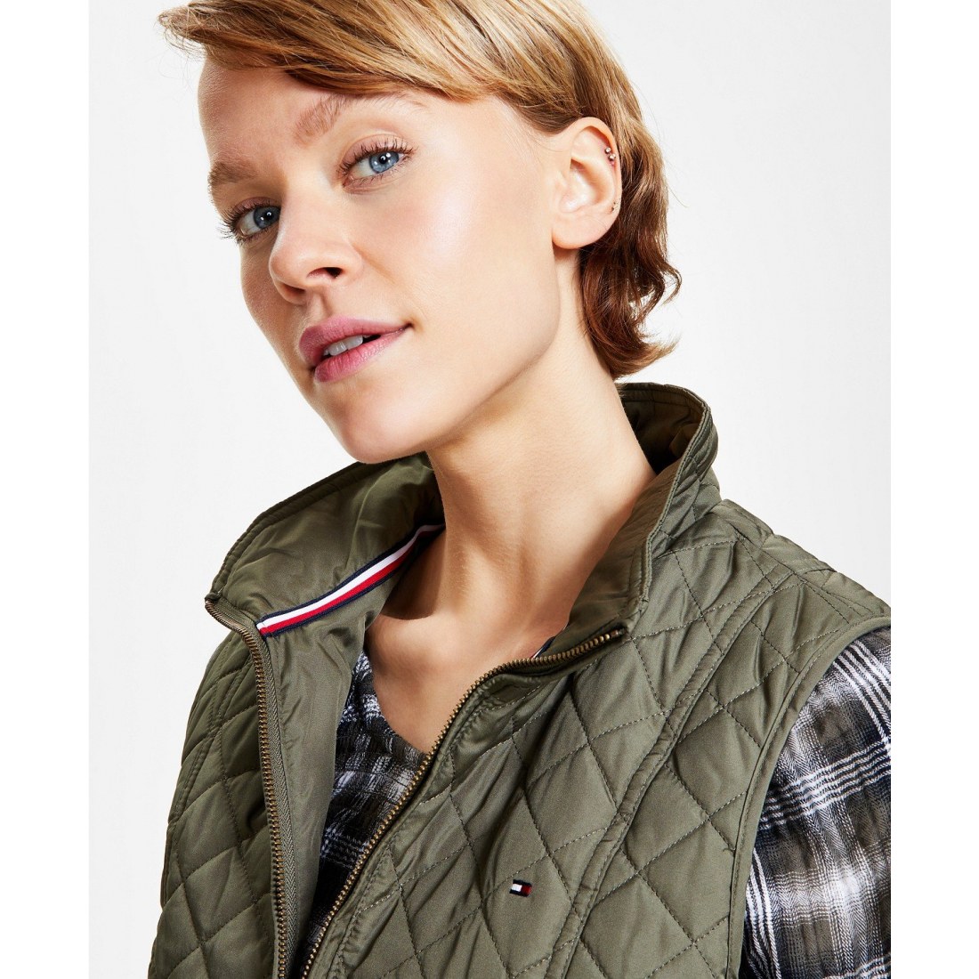 Gilet 'Quilted Zip Front' pour Femmes
