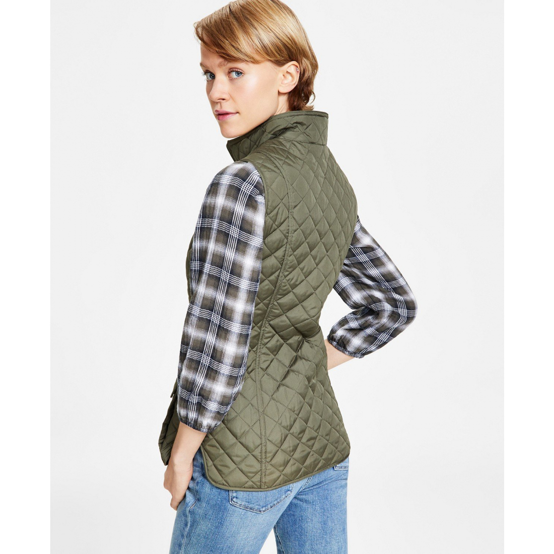 Gilet 'Quilted Zip Front' pour Femmes