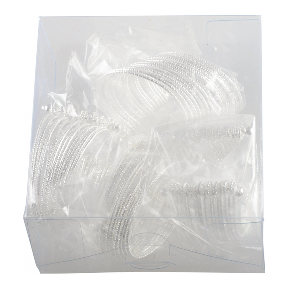 Serviettenringe aus silberfarbenem Schmuck – 4er-Set