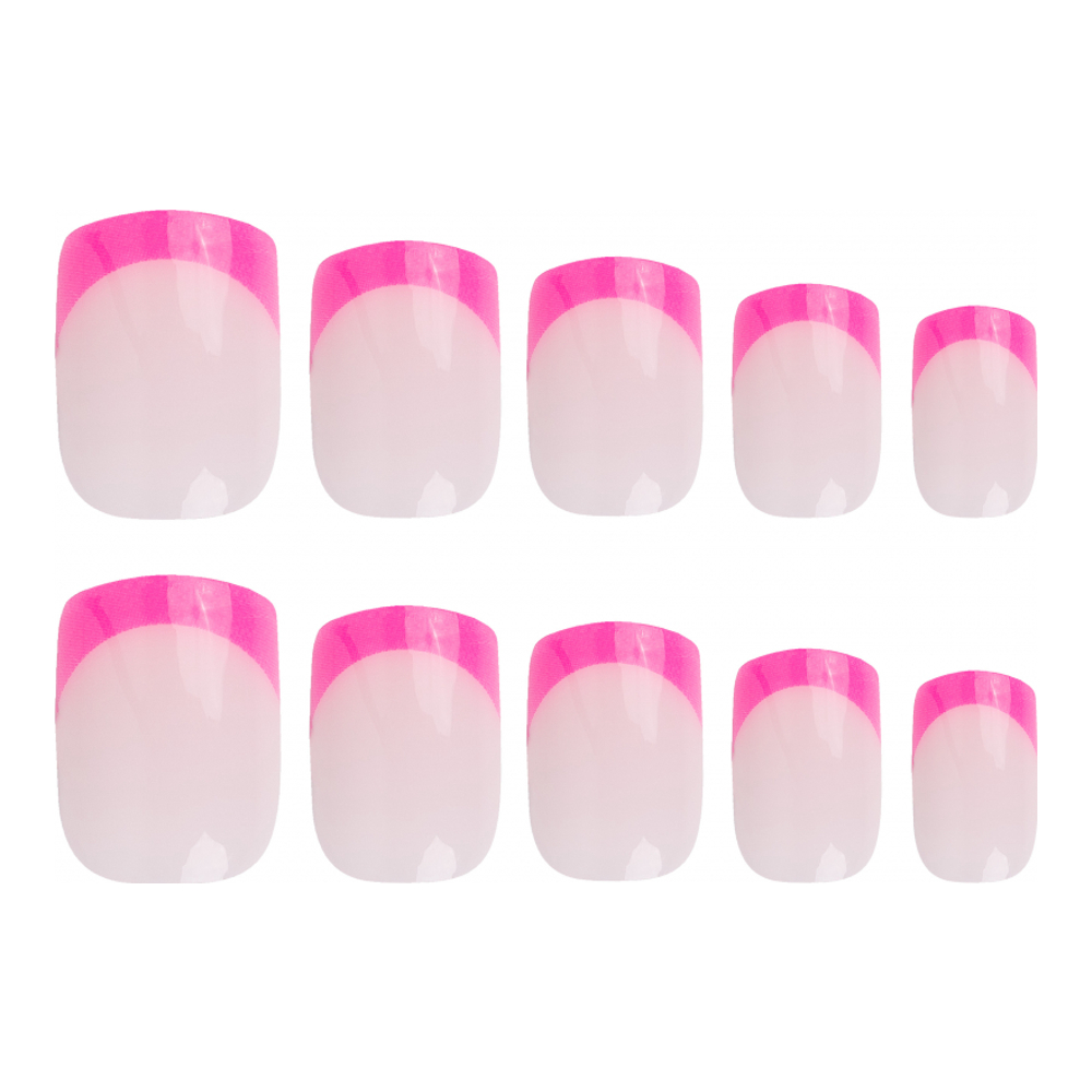 Faux Ongles 'Square Think Pink' -24 Pièces
