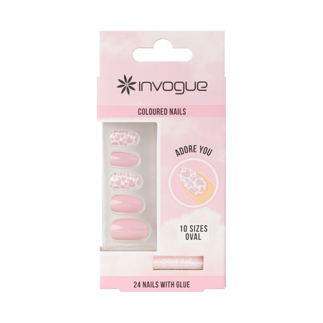 Faux Ongles 'Valentines Oval Adore You' -24 Pièces