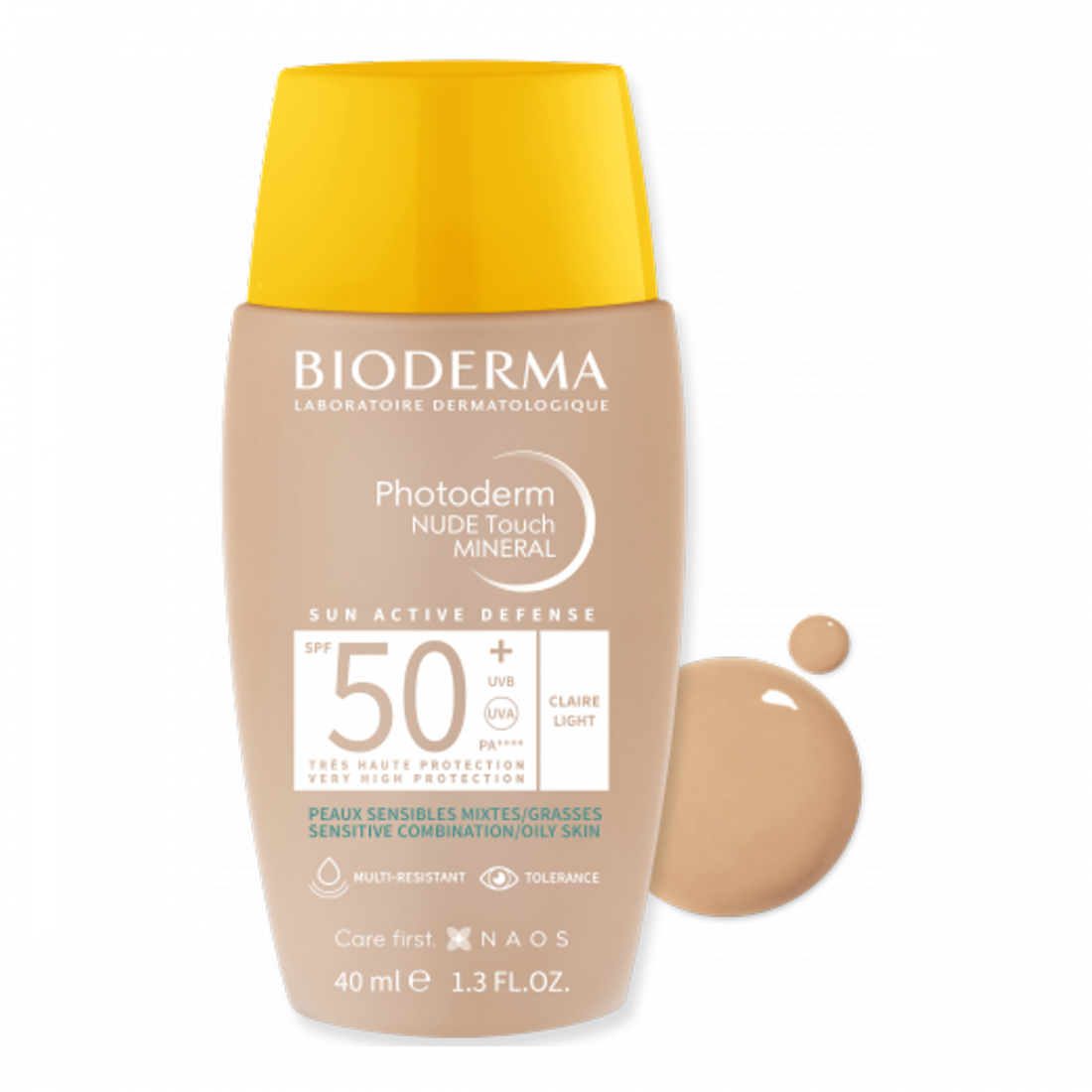 'Photoderm Nude Touch Mineral SPF50+' Sonnenschutz für das Gesicht - Claire 40 ml