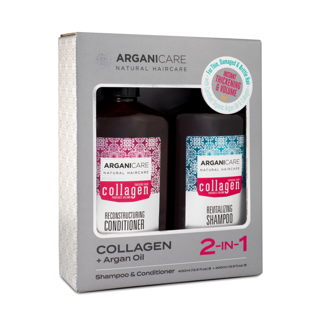 'Collagen' Shampoo & Conditioner - 400 ml, 2 Pieces