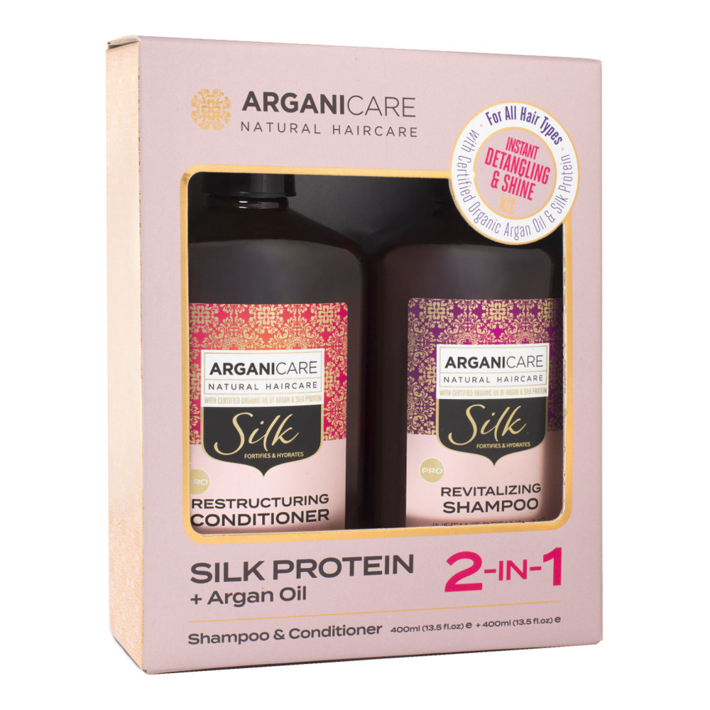 'Duo Protéine De Soie Shampooing + Après-Shampooing' - 400 ml, 2 Pièces