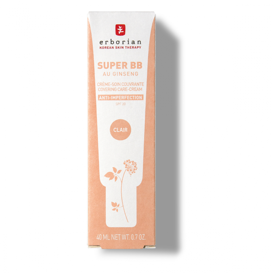 BB Crème 'Super BB au Ginseg Soin Couvrante Anti-Imperfections' - Clair 40 ml