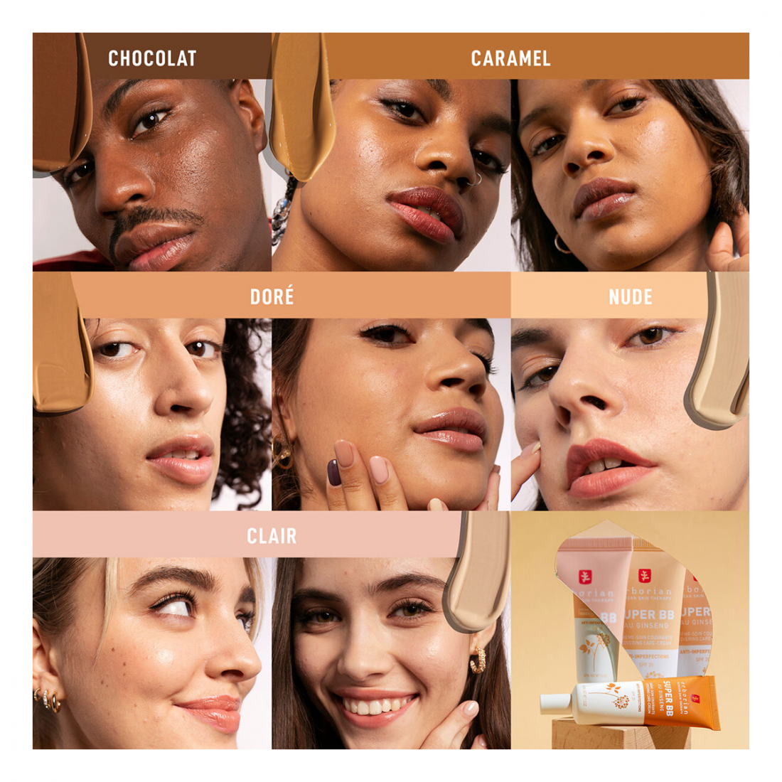 BB Crème 'Super BB au Ginseg Soin Couvrante Anti-Imperfections' - Nude 40 ml