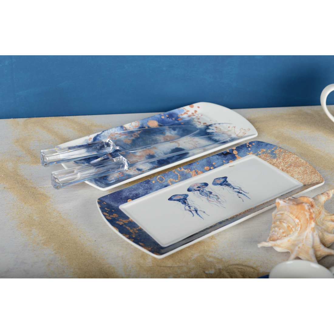 Set De 2 Plateau x Meduse - 29 x 13 cm - 2 Pièces