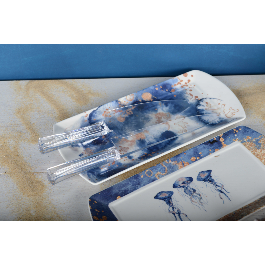 Set De 2 Plateau x Meduse - 29 x 13 cm - 2 Pièces