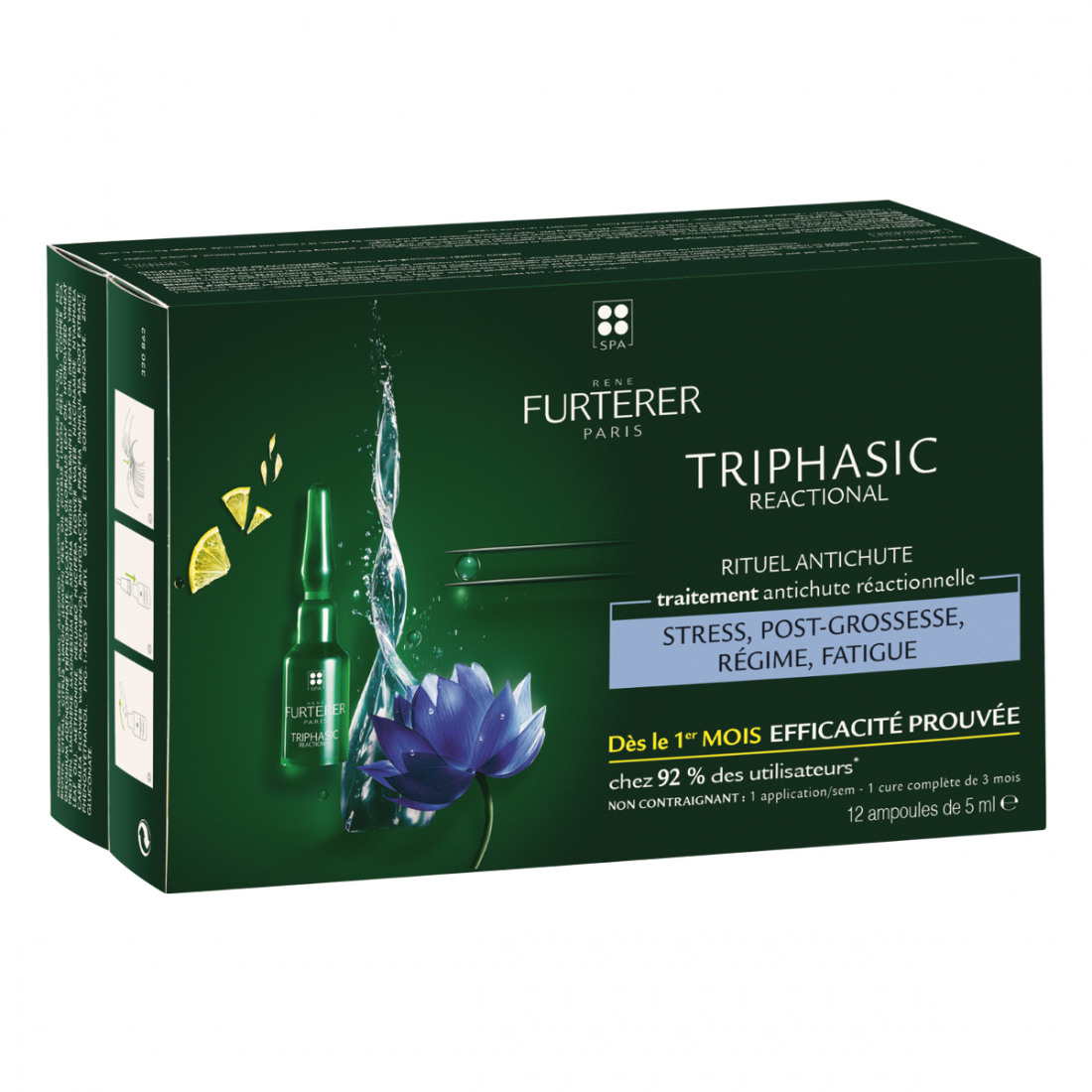 Triphasic Reactional Traitement Antichute Réactionnelle - 12 Ampoules, 5 ml