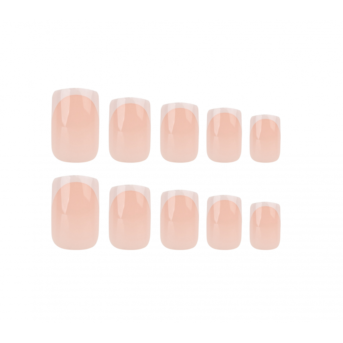 Faux Ongles 'Square Elegant French Tip' - 24 Pièces