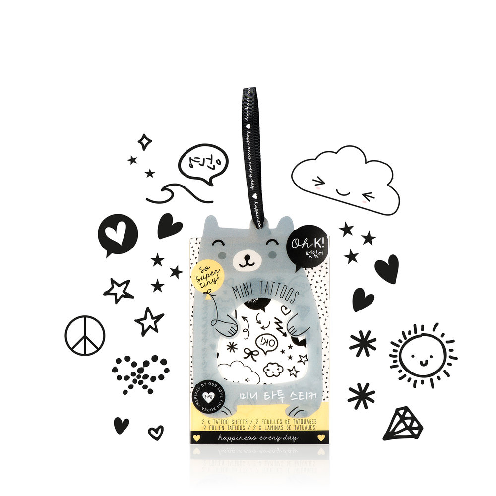 OH K! - Mini Tatouages So Funny & Tiny - 2 Feuilles