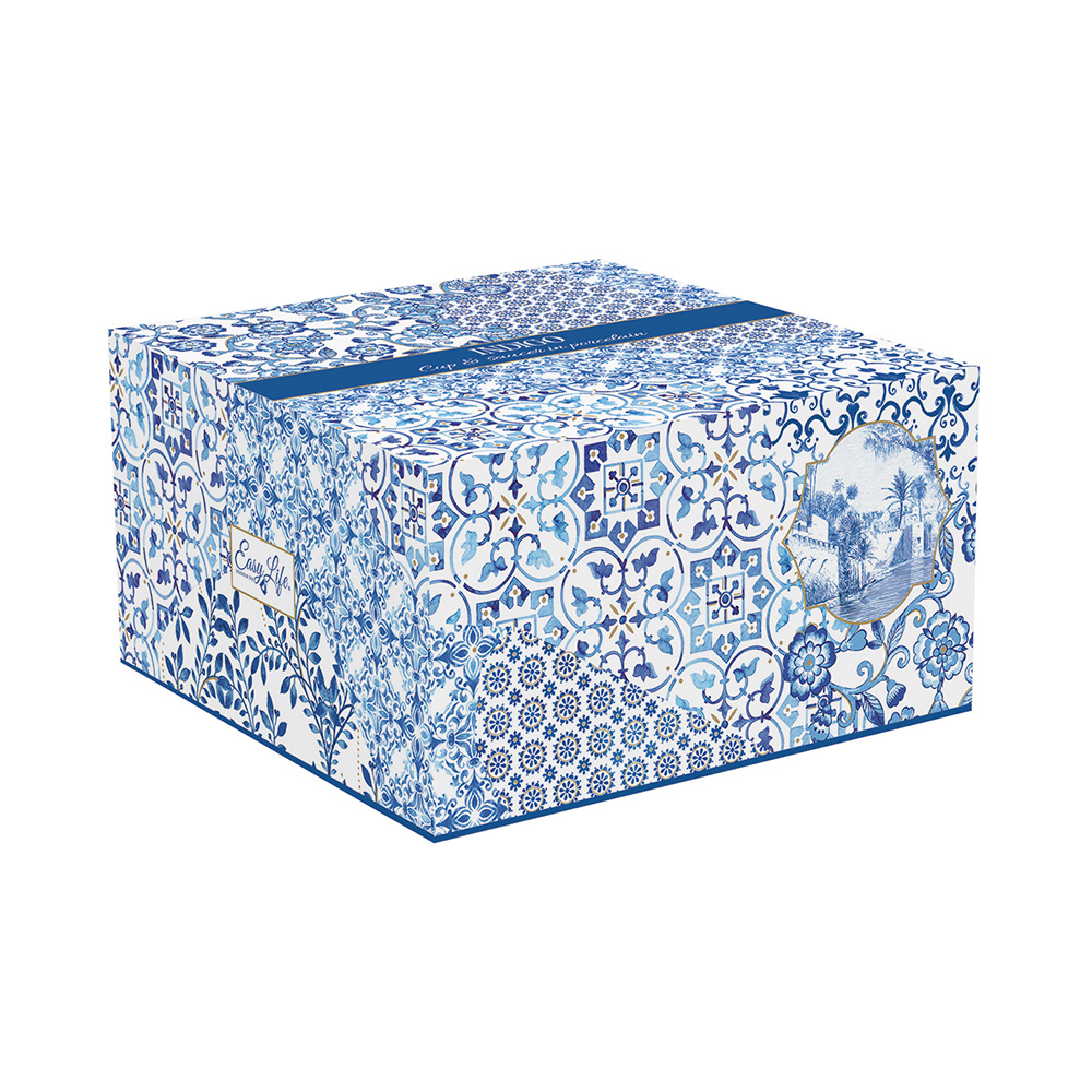 Porzellantasse Mit Untertasse, 280 ml, In Farbiger Schachtel, Indigo