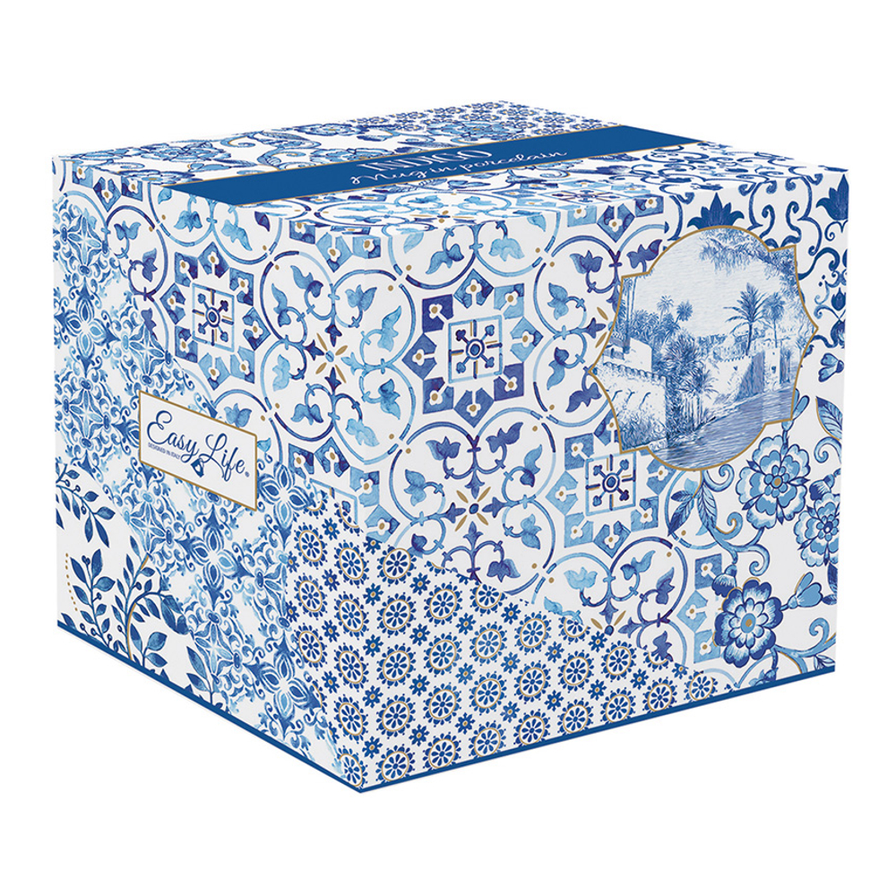 Einzelne Tasse 350 ml Aus Porzellan In Farbiger Schachtel Indigo