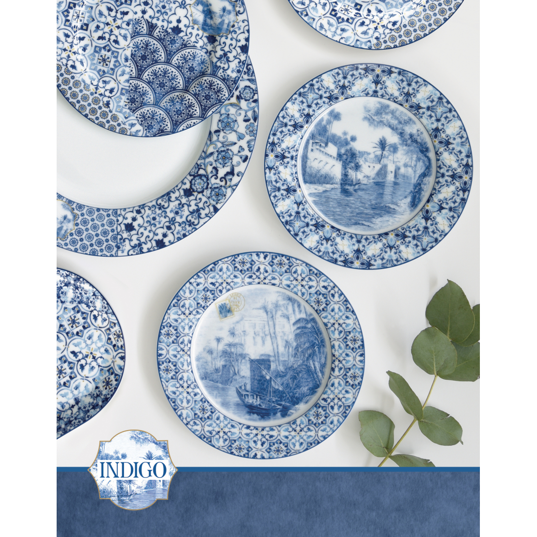 Einzelne Tasse 350 ml Aus Porzellan In Farbiger Schachtel Indigo