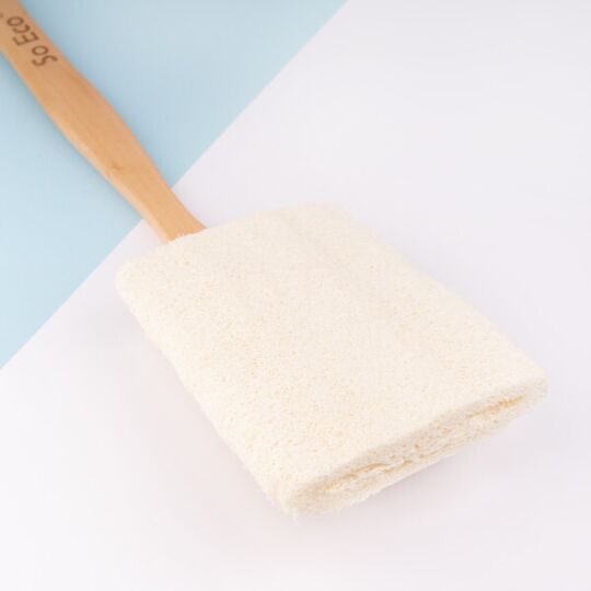 'Flat Wooden Handle' Loofah