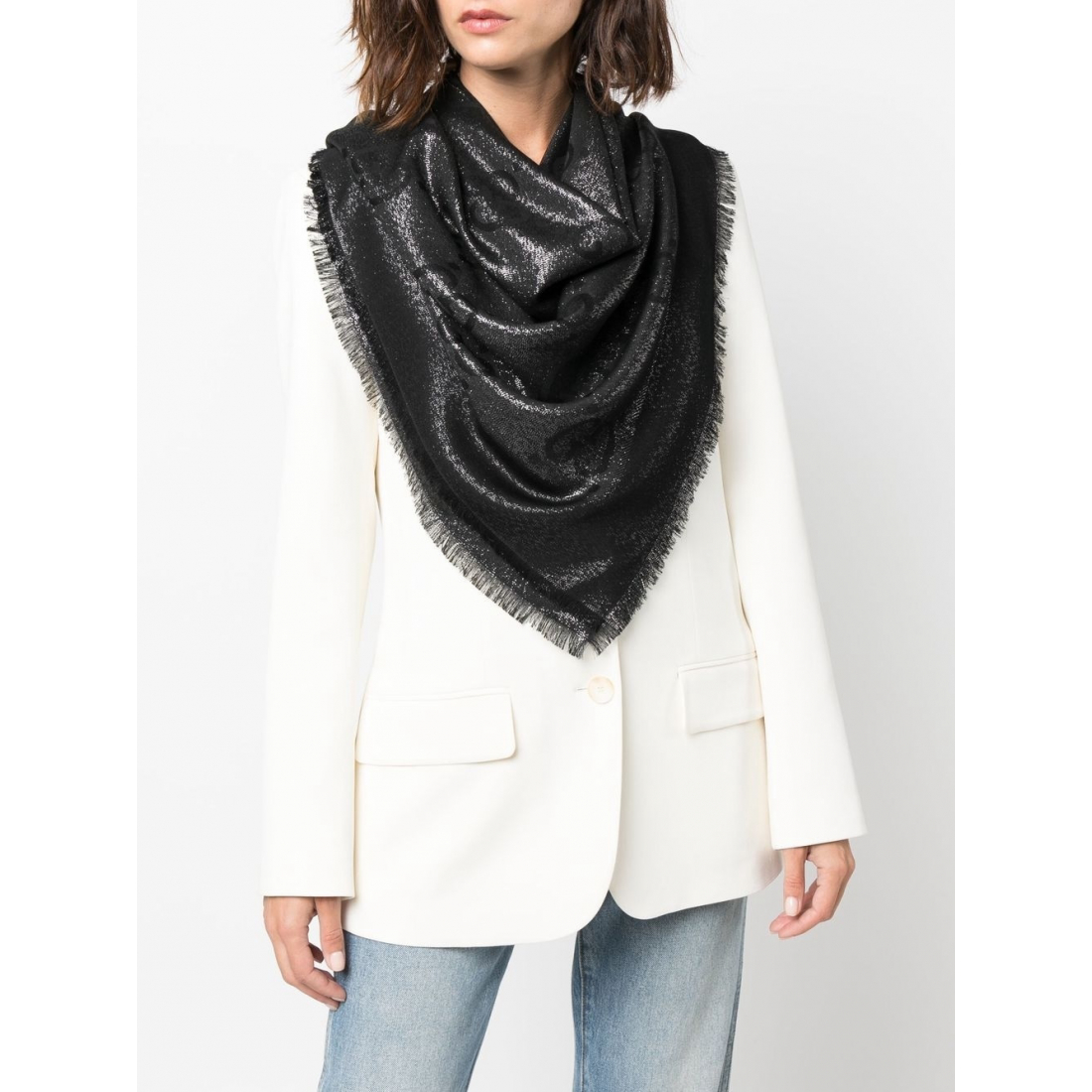 Women's 'GG' Wool Scarf