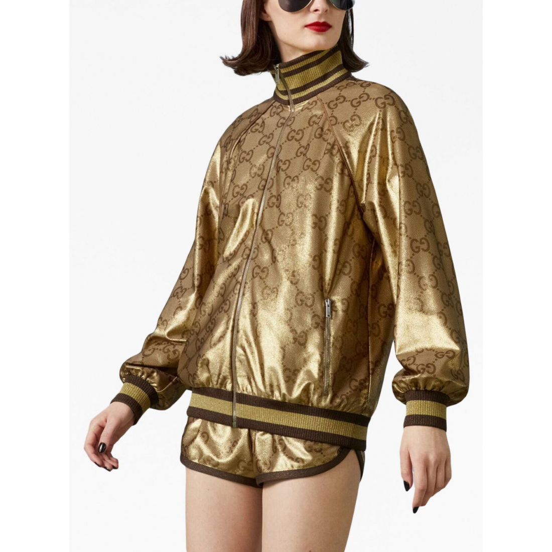 Blouson bomber 'Maxi GG Metallic' pour Femmes