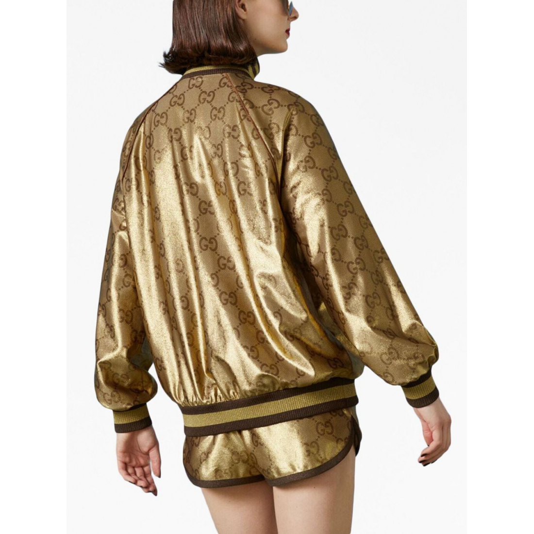Blouson bomber 'Maxi GG Metallic' pour Femmes