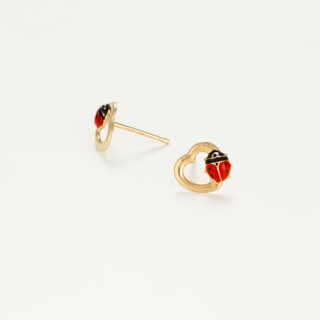 Boucles d'oreilles 'Coccinelle Amoureuse' pour Filles