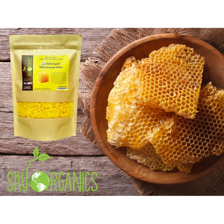 Cire d'abeille 'Organic Yellow Pellets' - 453 g