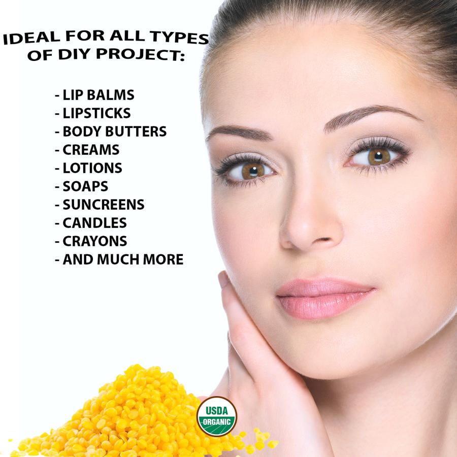 Cire d'abeille 'Organic Yellow Pellets' - 453 g