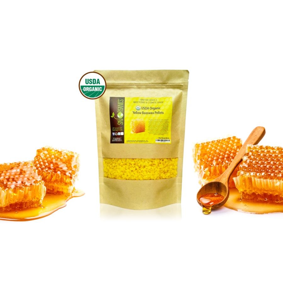 Cire d'abeille 'Organic Yellow Pellets' - 453 g