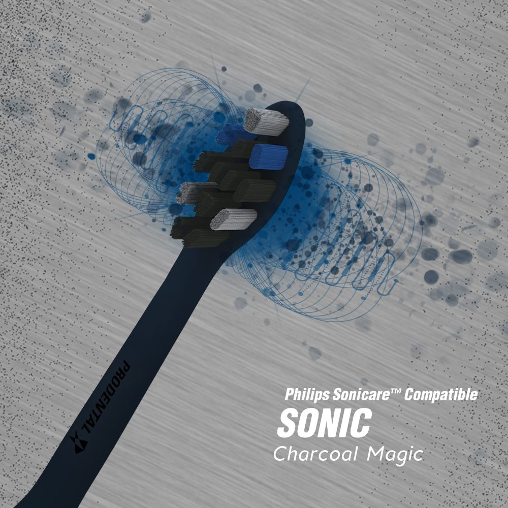 Têtes de brosse 'Philips Compatible - Charcoal Magic Sonic' - 3 Unités