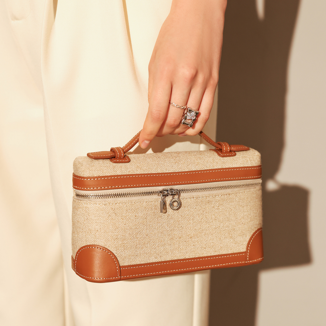 Women's 'Traveler's Rectangle Box Mini' Top Handle Bag