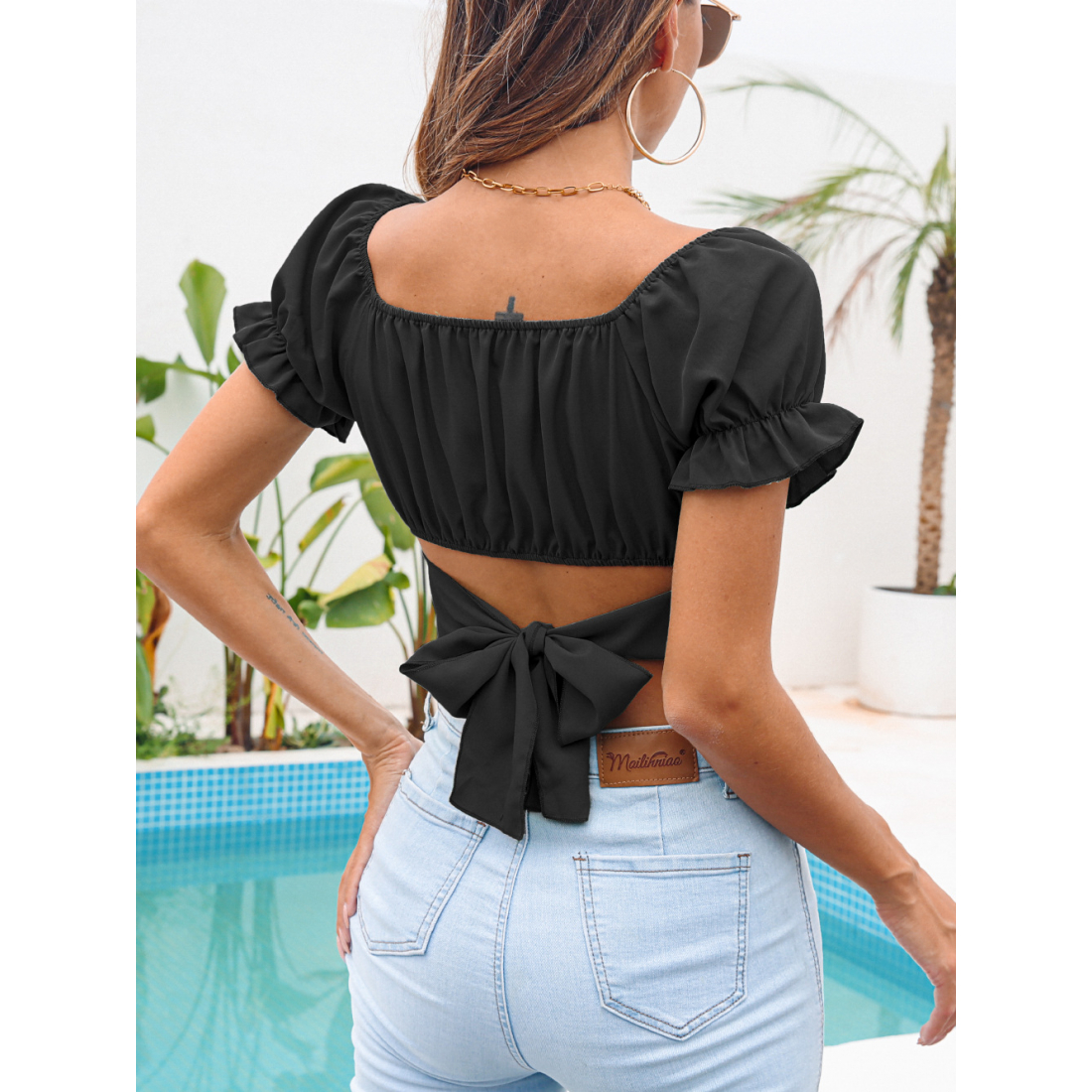 Blouse à manches courtes 'Chiffon' pour Femmes