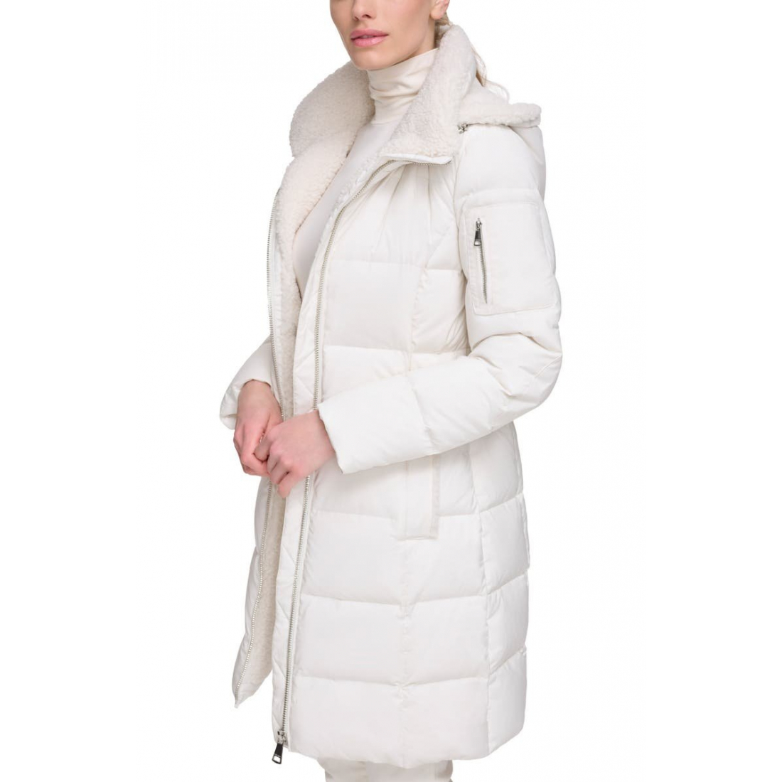 'Faux Shearling Lined' Daunenjacke für Damen