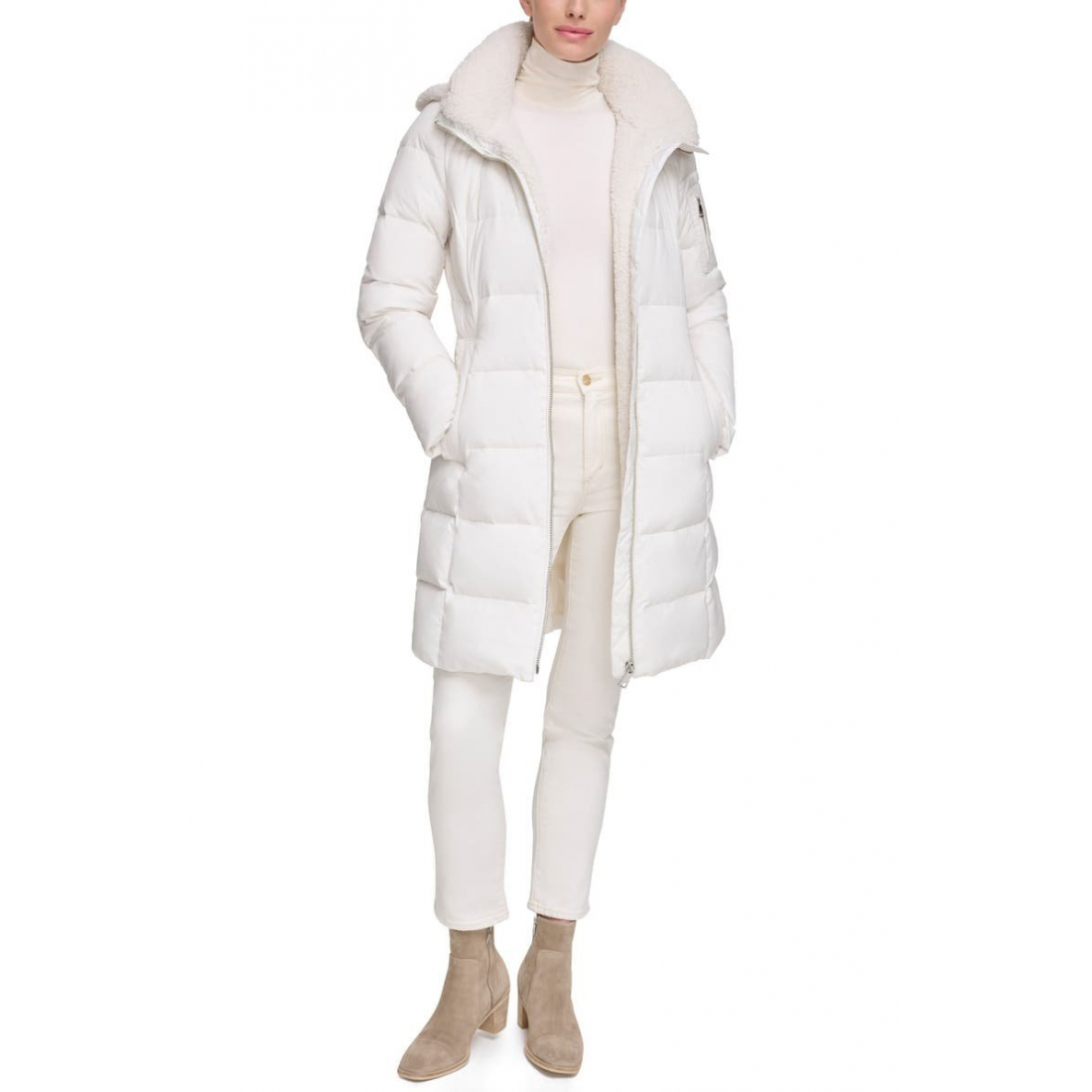 'Faux Shearling Lined' Daunenjacke für Damen