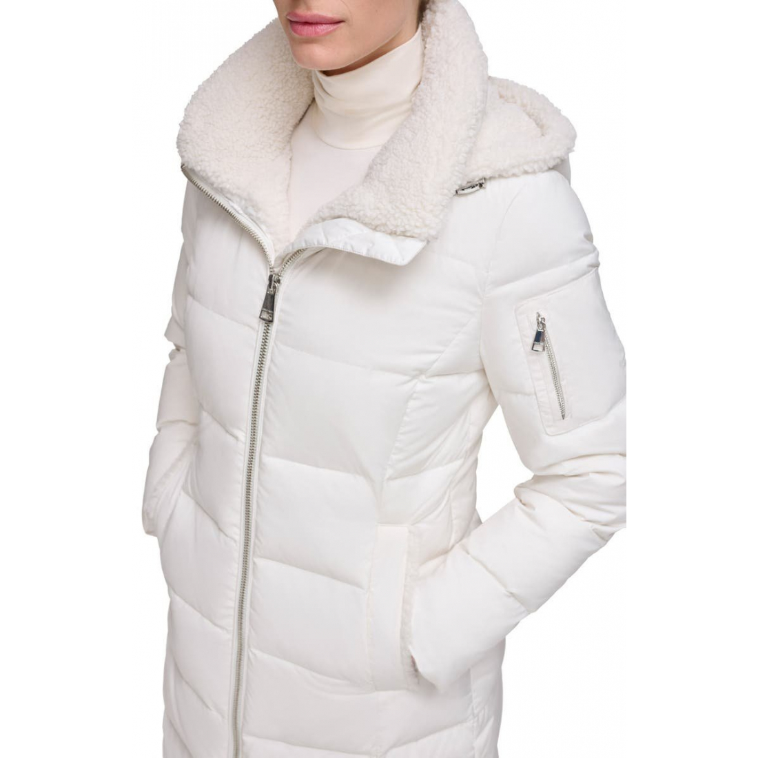 'Faux Shearling Lined' Daunenjacke für Damen