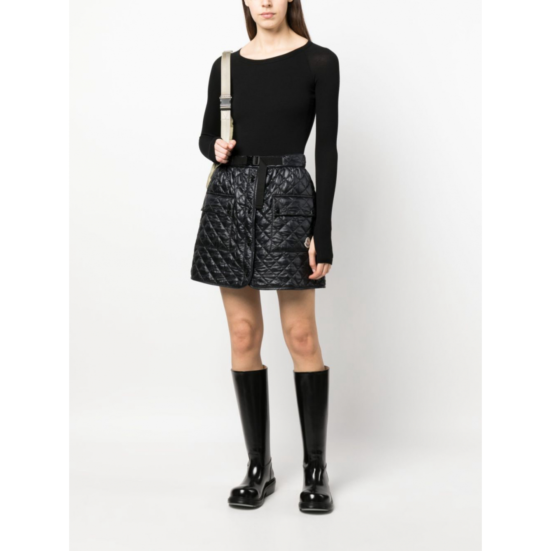 Mini Jupe 'Logo Patch Quilted' pour Femmes