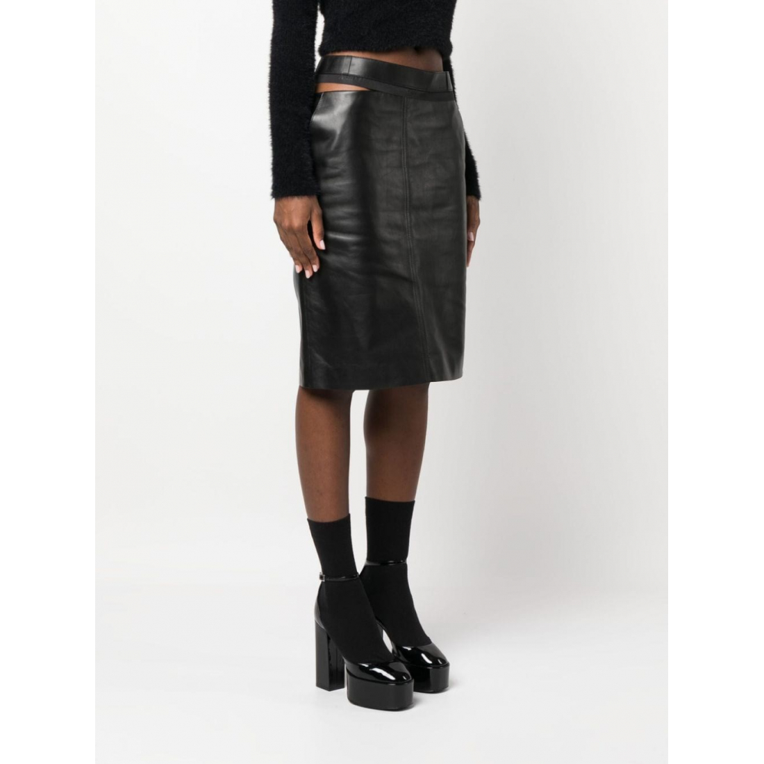 Women's 'Logo-Waistband' Midi Skirt