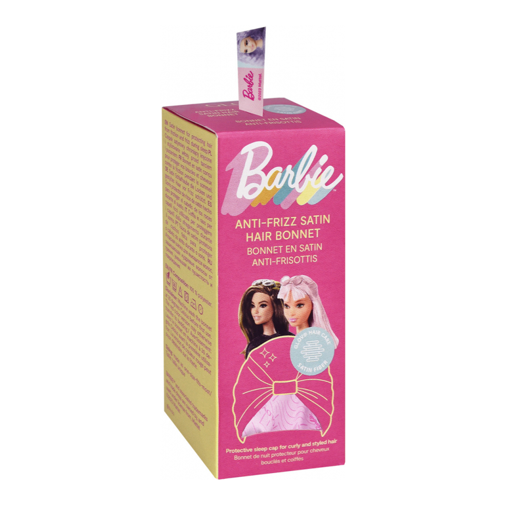 Barbie™ ❤︎ Anti-Frizz Satin Hair Bonnet Protective Sleep Cap | Satin Zigzag