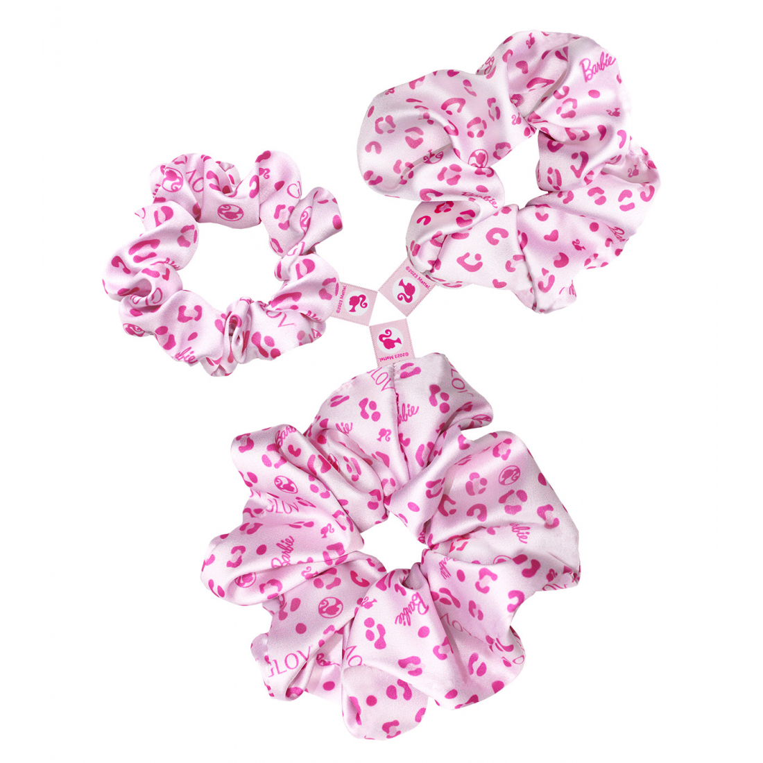 Barbie™ ❤︎ Satin Scrunchies 3-Pack S/M/L | Pink Panther