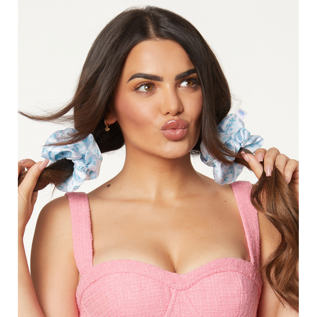 Barbie™ ❤︎ Satin Scrunchies 3-Pack S/M/L | Blue Panther