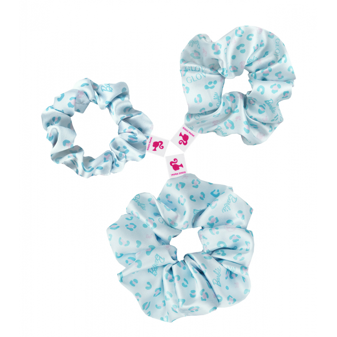Barbie™ ❤︎ Satin Scrunchies 3-Pack S/M/L | Blue Panther
