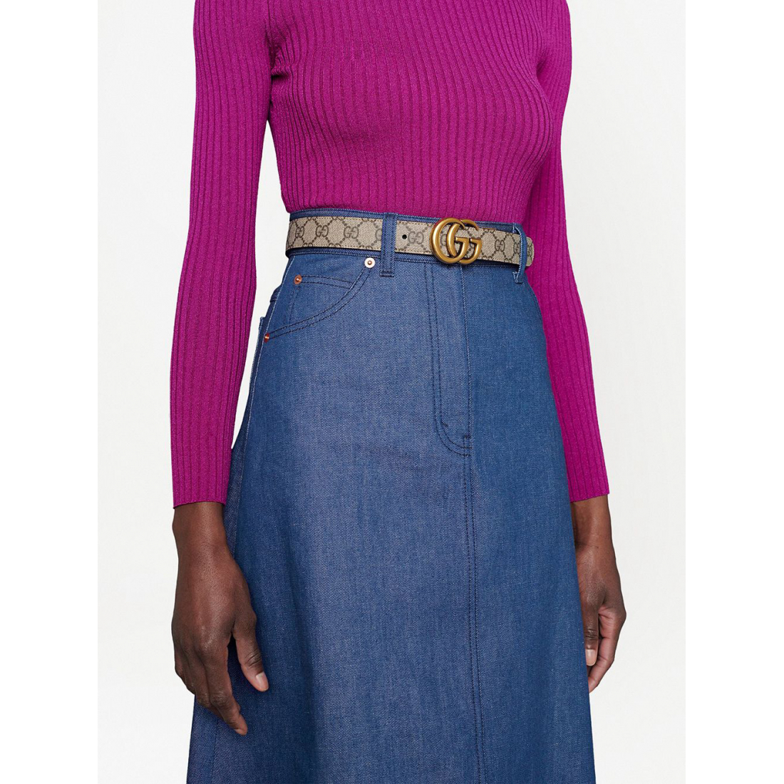 Ceinture 'Marmont Reversible Thin' pour Femmes