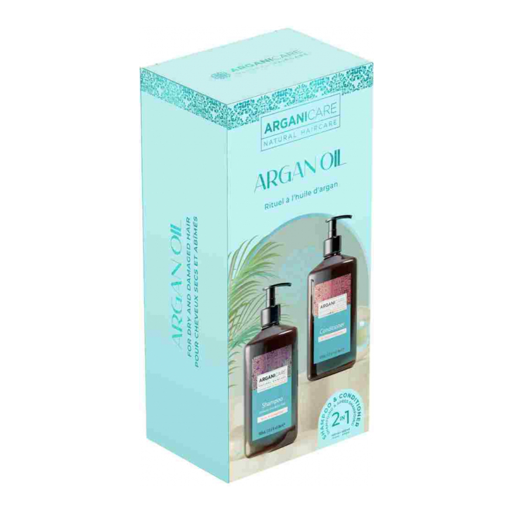 'Coffret Shampooing + Après-shampooing Argan' - 400 ml, 2 Pièces