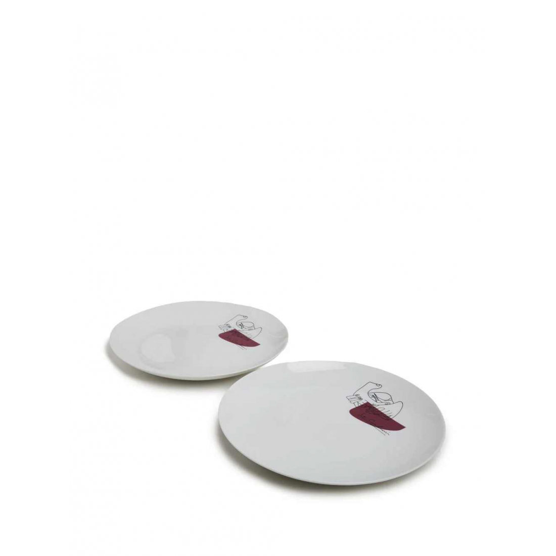 'Service Prunier' Flache Teller Set - 20 cm - 2 Stücke