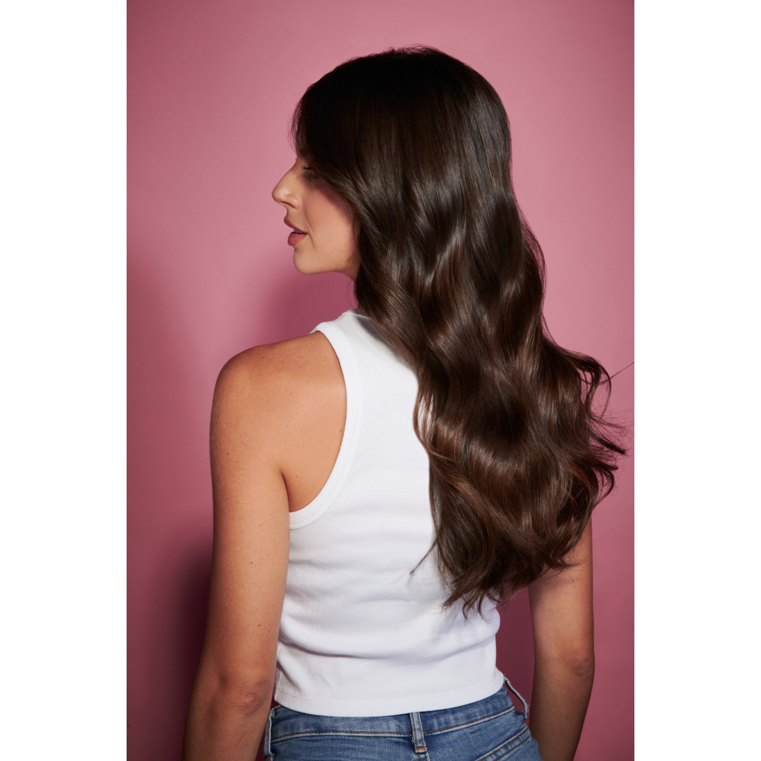 Extensions de cheveux 'Curly' - Dark Brunette