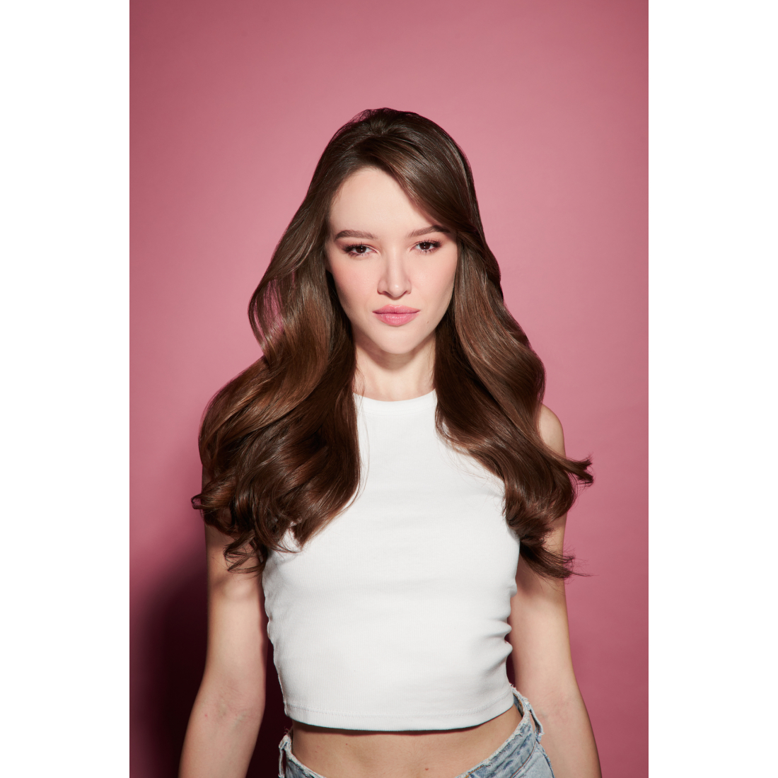 Extensions de cheveux 'Curly' - Light Brunette